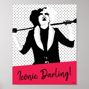 Cruella Laughing Pop Art Stencil Portrait Poster