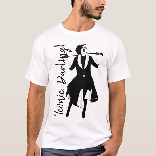 Cruella | Laughing Pop Art Stencil Portrait T-Shirt (Front)