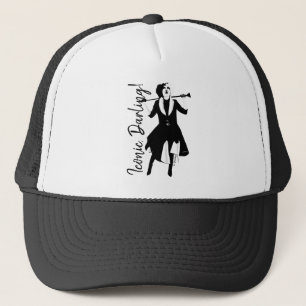 Cruella Laughing Pop Art Stencil Portrait Trucker Hat