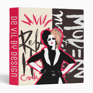Cruella Rebel Heart - Modern Masterpiece 3 Ring Binder