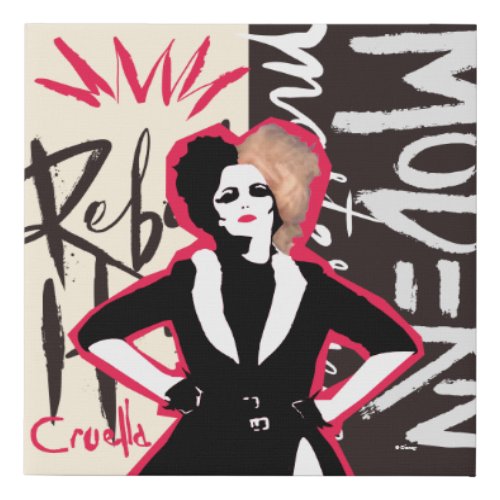 Cruella  Rebel Heart _ Modern Masterpiece Faux Canvas Print