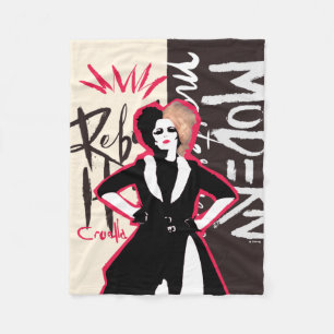 Cruella   Rebel Heart - Modern Masterpiece Fleece Blanket