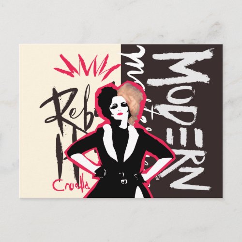 Cruella  Rebel Heart _ Modern Masterpiece Postcard