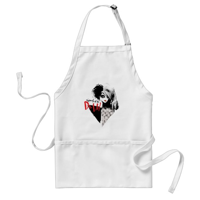 Cruella | Speak of the De Vil Diamond Collage Adult Apron (Front)