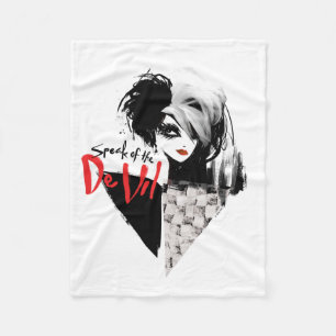 Cruella   Speak of the De Vil Diamond Collage Fleece Blanket