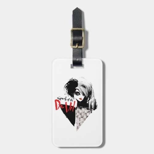 Cruella  Speak of the De Vil Diamond Collage Luggage Tag