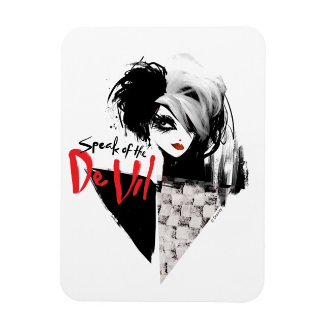 Cruella | Speak of the De Vil Diamond Collage Magnet (Vertical)
