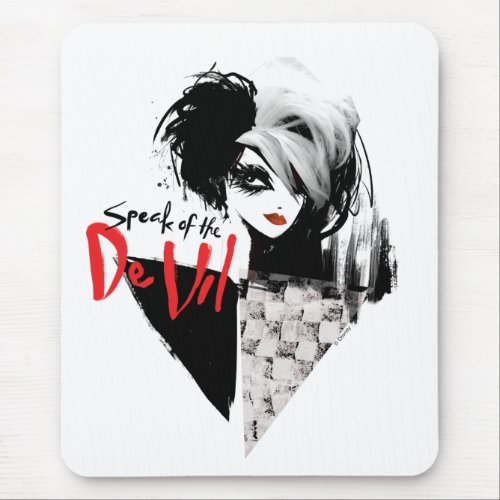 Cruella  Speak of the De Vil Diamond Collage Mouse Pad