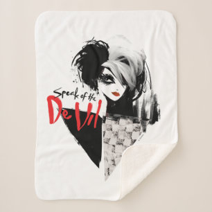 Cruella   Speak of the De Vil Diamond Collage Sherpa Blanket