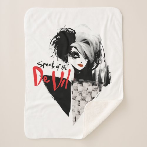 Cruella  Speak of the De Vil Diamond Collage Sherpa Blanket