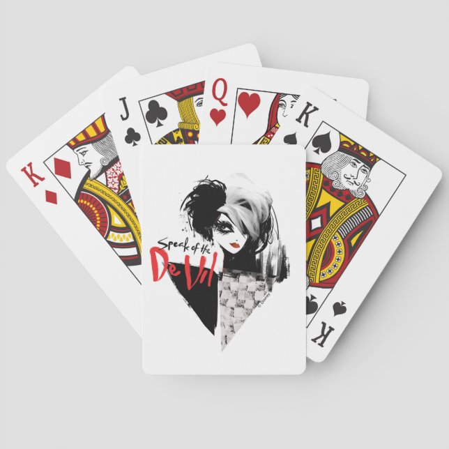 Cruella | Speak of the De Vil Diamond Playing Car Poker Cards (Back)