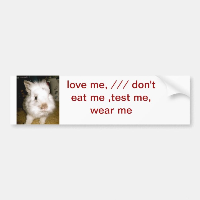 cruelty free bumper sticker (Front)