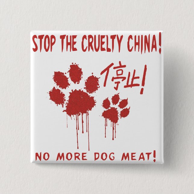 "Cruelty Free For Our Friends" Button:China Pinback Button (Front)