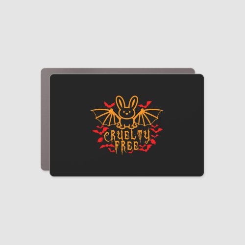 Cruelty free halloween party car magnet