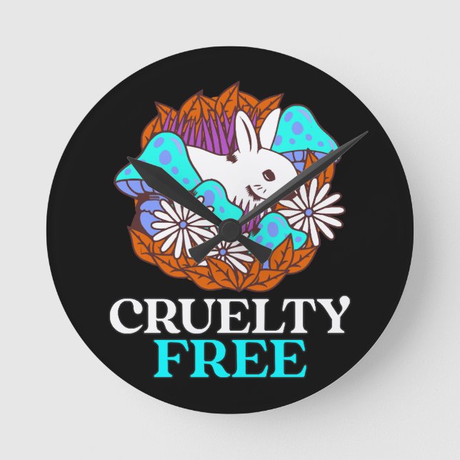 Cruelty free round clock (Front)