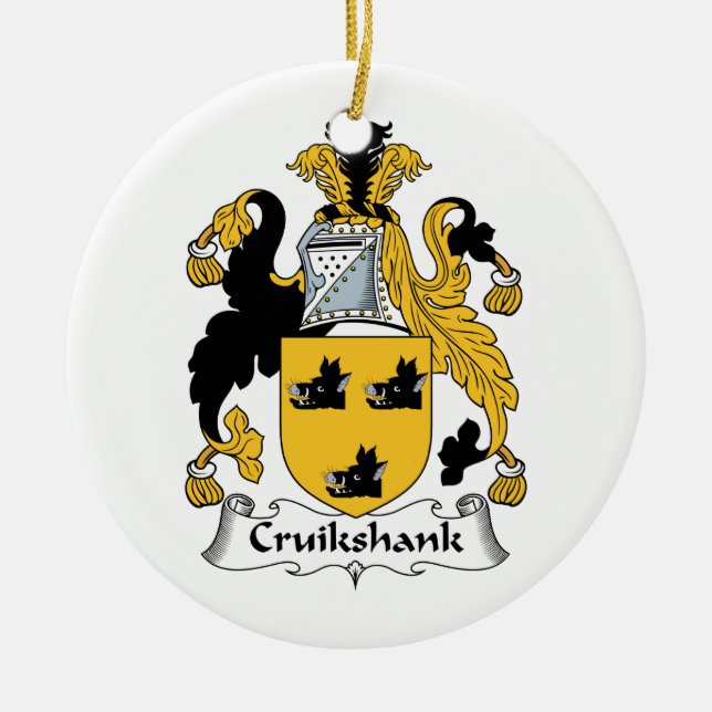 Cruikshank Family Crest Ceramic Ornament (Front)