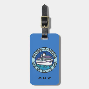 Cruise-A-Holic custom text & color luggage tag