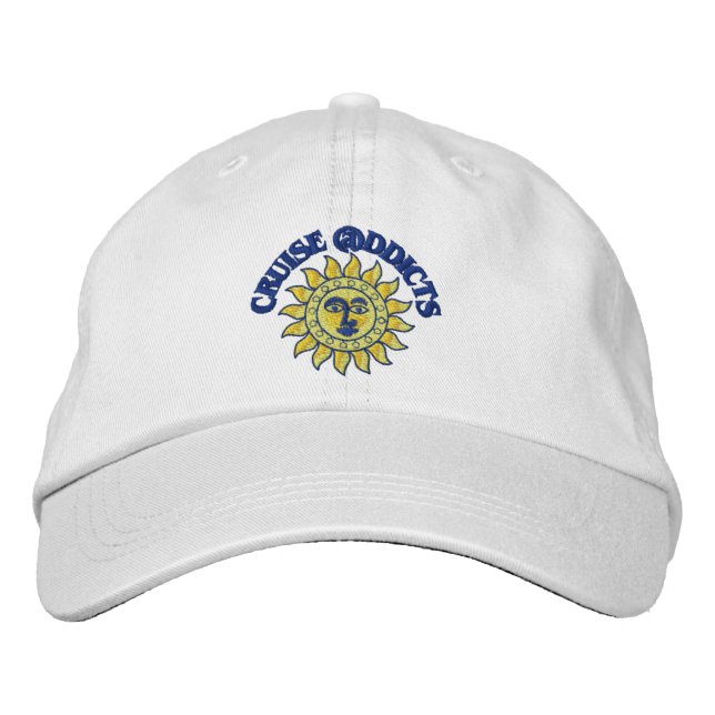 Cruise Addicts White Ball Cap (Front)