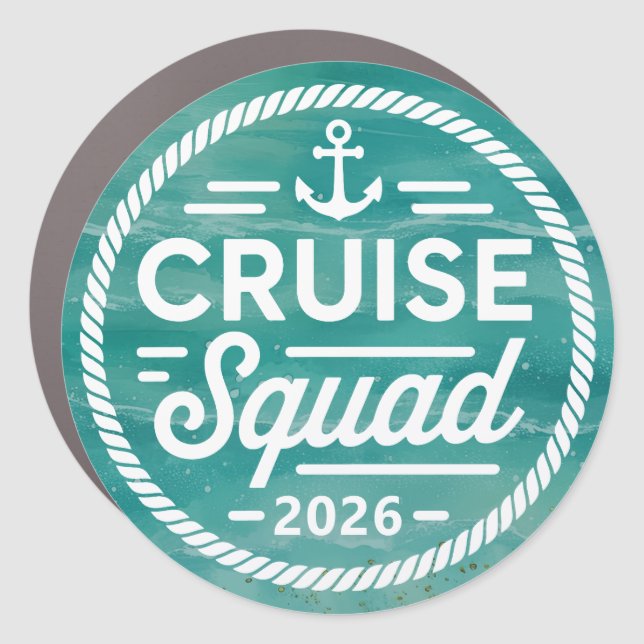 Cruise Anchor Decor Door Personalized Magnet (Front)