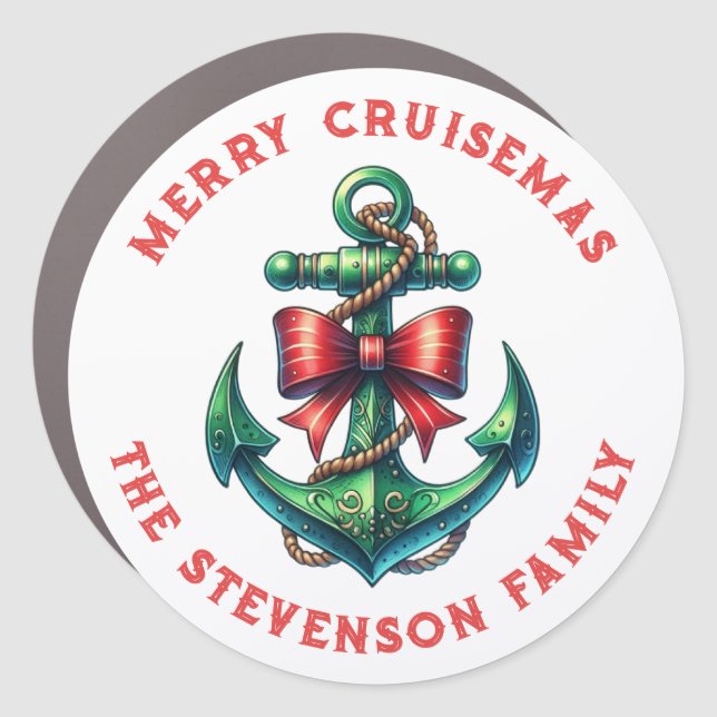 Cruise Anchor Decor Door Personalized Magnet (Front)