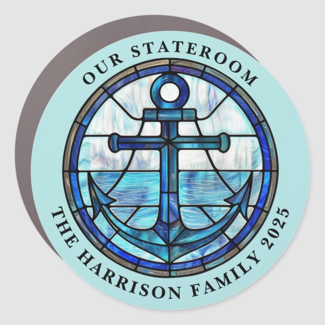 Cruise Anchor Decor Door Personalized Magnet (Front)