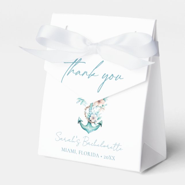 Cruise Bachelorette Last Sail before the Veil Favor Boxes (Front Side)