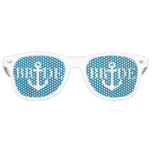 Cruise Bachelorette Party Bride Anchor Retro Sunglasses