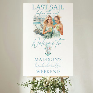 Cruise Bachelorette Party Custom Watercolor Foam Board