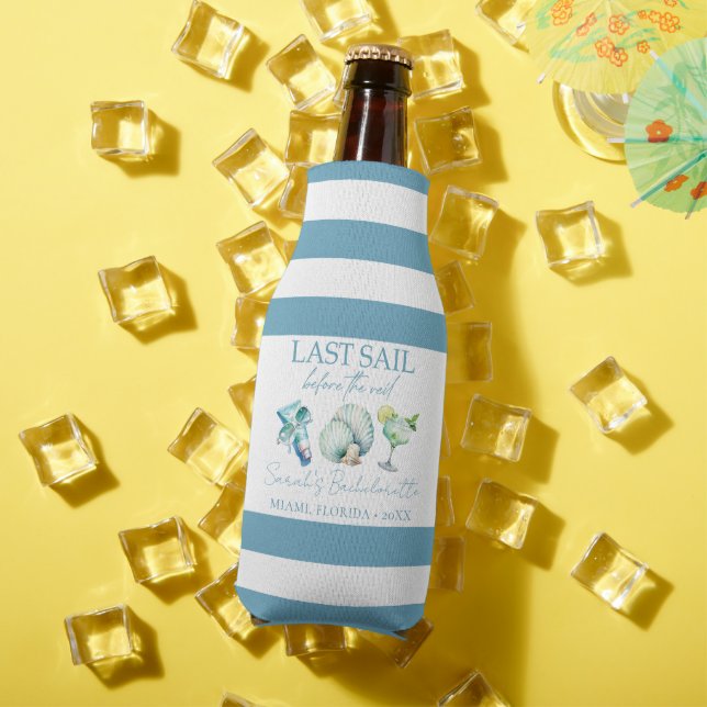 Cruise Bachelorette Party Personalized Bottle Cooler (In Situ Summer)
