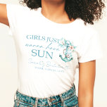 Cruise Bachelorette Personalized  T-Shirt<br><div class="desc">Cruise Bachelorette Party Watercolor Personalized T-Shirt . Elegant and modern design. Matching products can be found in Cruise Bachelorette Party collection.</div>