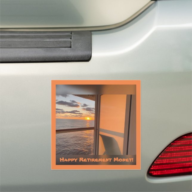 Cruise Balcony at Sunset Car Magnet (In Situ)