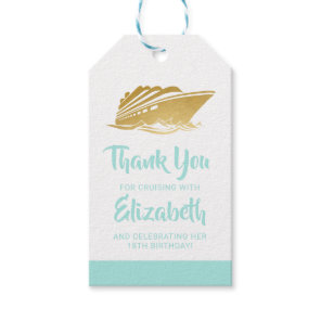 Cruise Birthday Personalized Favor Gift Tags