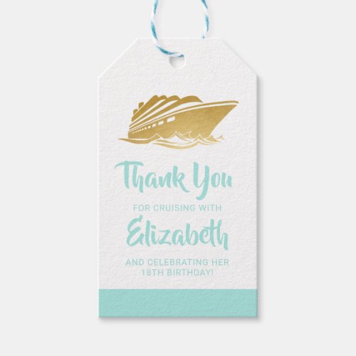 Cruise Birthday Personalized Favor Gift Tags