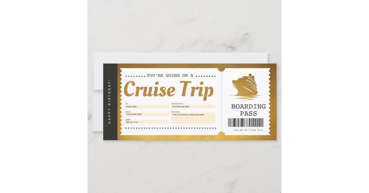 Christmas Cruise Trip Ticket Surprise Gift Voucher (Download Now