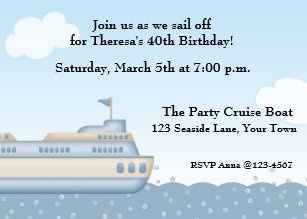 cruise theme party invitations birthday invitation email template