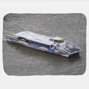 Cruise Boat on Thames Baby Blanket