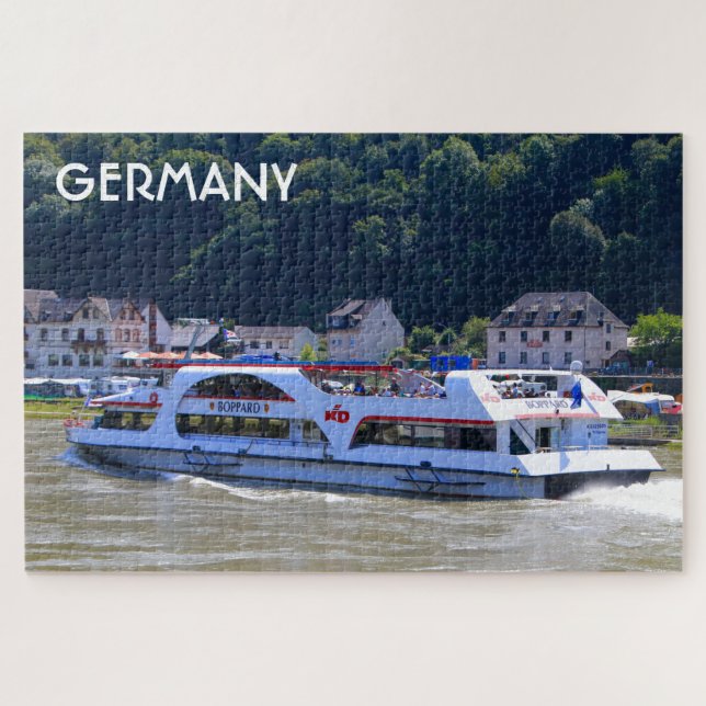 Cruise boat, River Rhine, Germany Jigsaw Puzzle (Horizontal)