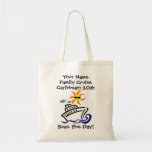 Cruise Budget Tote Bag - Seas the Day!<br><div class="desc">If you love cruise travel, then this whimsical design is for you. It's perfect for showing how much fun you are having and taking home a keepsake. Great for families, a trip with friends, bachelor/ bachelorette parties and other special occasions. Personalize with your name, year, location or other information of...</div>