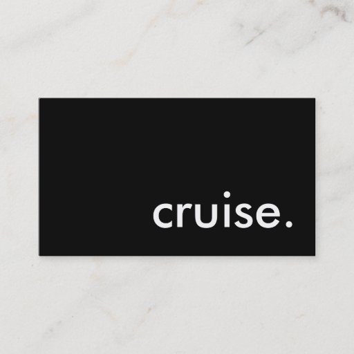 Customizable cruise. business card