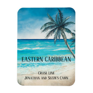 Cruise Caribbean Bahamas Mexico Beach Door Magnet
