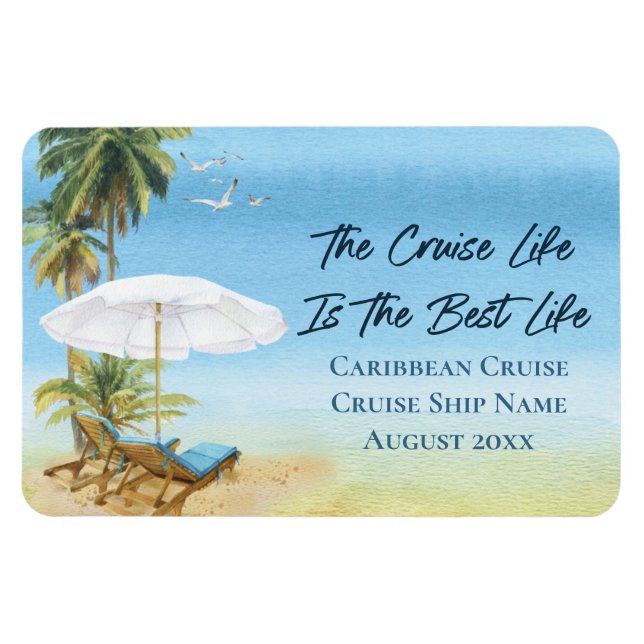 Cruise Caribbean Cabin Decor Door Marker Magnet (Horizontal)