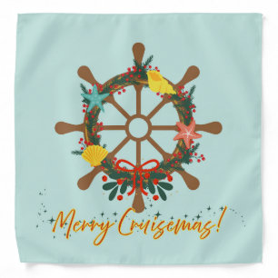 Cruise Christmas Nautical Bandana