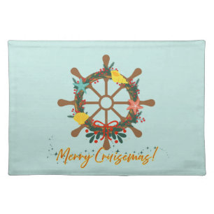 Cruise Christmas Nautical Cloth Placemat