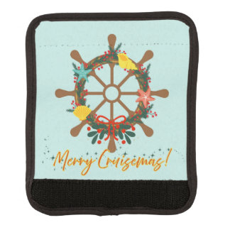 Cruise Christmas Nautical Luggage Handle Wrap