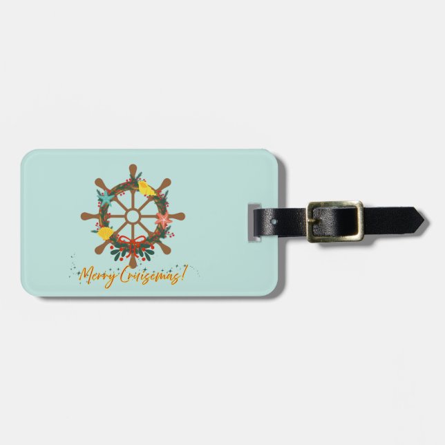 Cruise Christmas Nautical Luggage Tag (Front Horizontal)