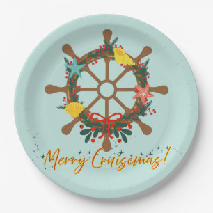 Cruise Christmas Nautical Paper Plates