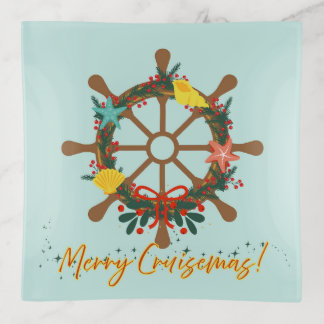 Cruise Christmas Nautical Trinket Tray