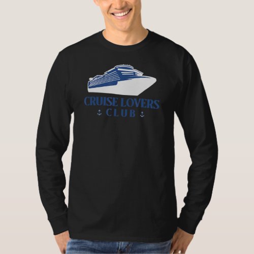 Cruise  Club with Cruise Ship and Anchors T_Shirt