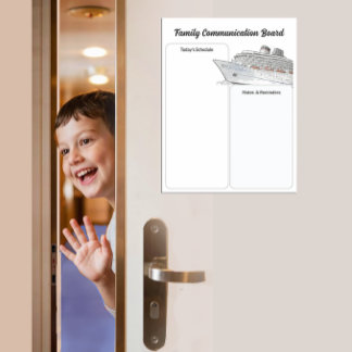 Cruise Communication Board Schedule Door Magnet