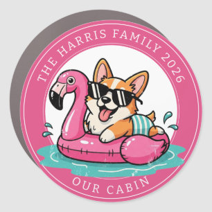 Cruise Corgi Door Personalized Magnet